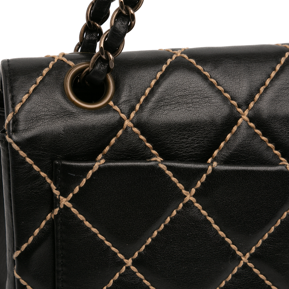 Pre-Loved Chanel CC Wild Stitch Lambskin Flap - Picture 8 of 11